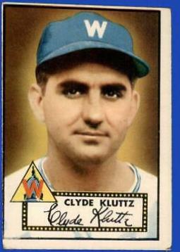 Clyde Kluttz #132 Baseball Cards 1952 Topps