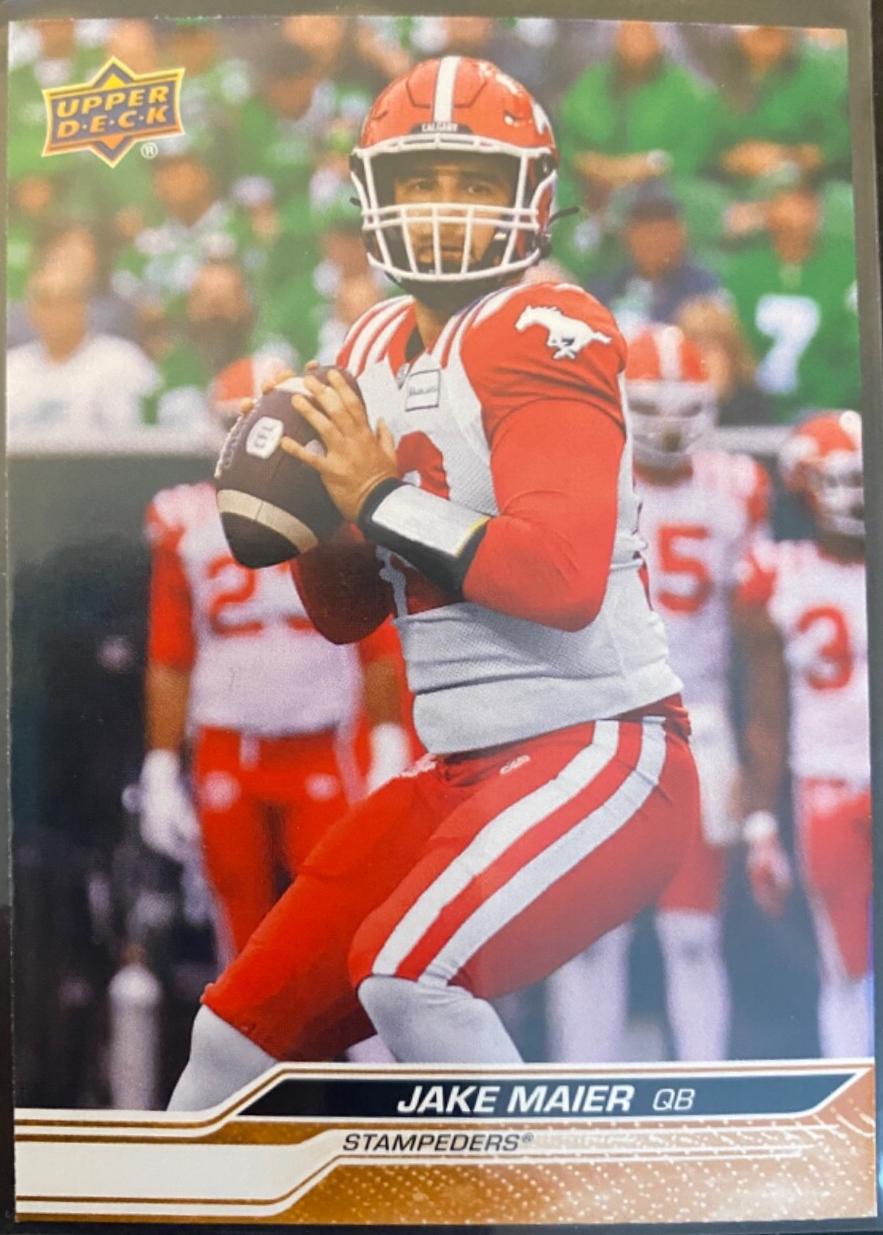 Jake Maier #3 Football Cards 2024 Upper Deck CFL