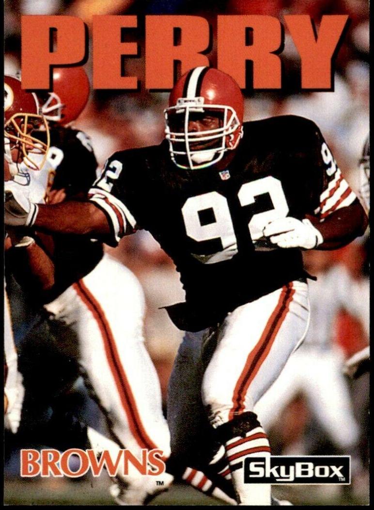 Michael Dean Perry #3 Football Cards 1992 Skybox Impact