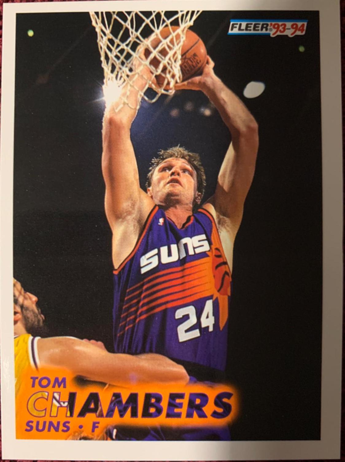 Tom Chambers #165 Basketball Cards 1993 Fleer