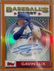 Gavin Lux [Orange Refractor] #GL Baseball Cards 2020 Topps Finest Flashbacks Autographs Prices