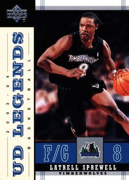 Latrell Sprewell #48 Basketball Cards 2003 Upper Deck Legends