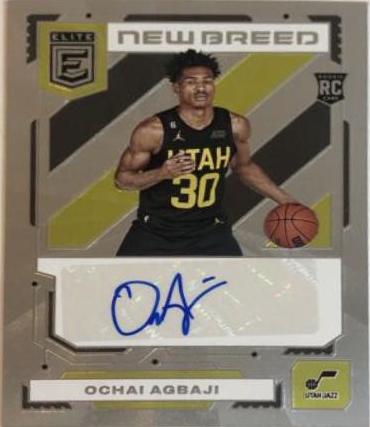Ochai Agbaji #NB-OCA 2022 Panini Donruss Elite New Breed Autographs Basketball