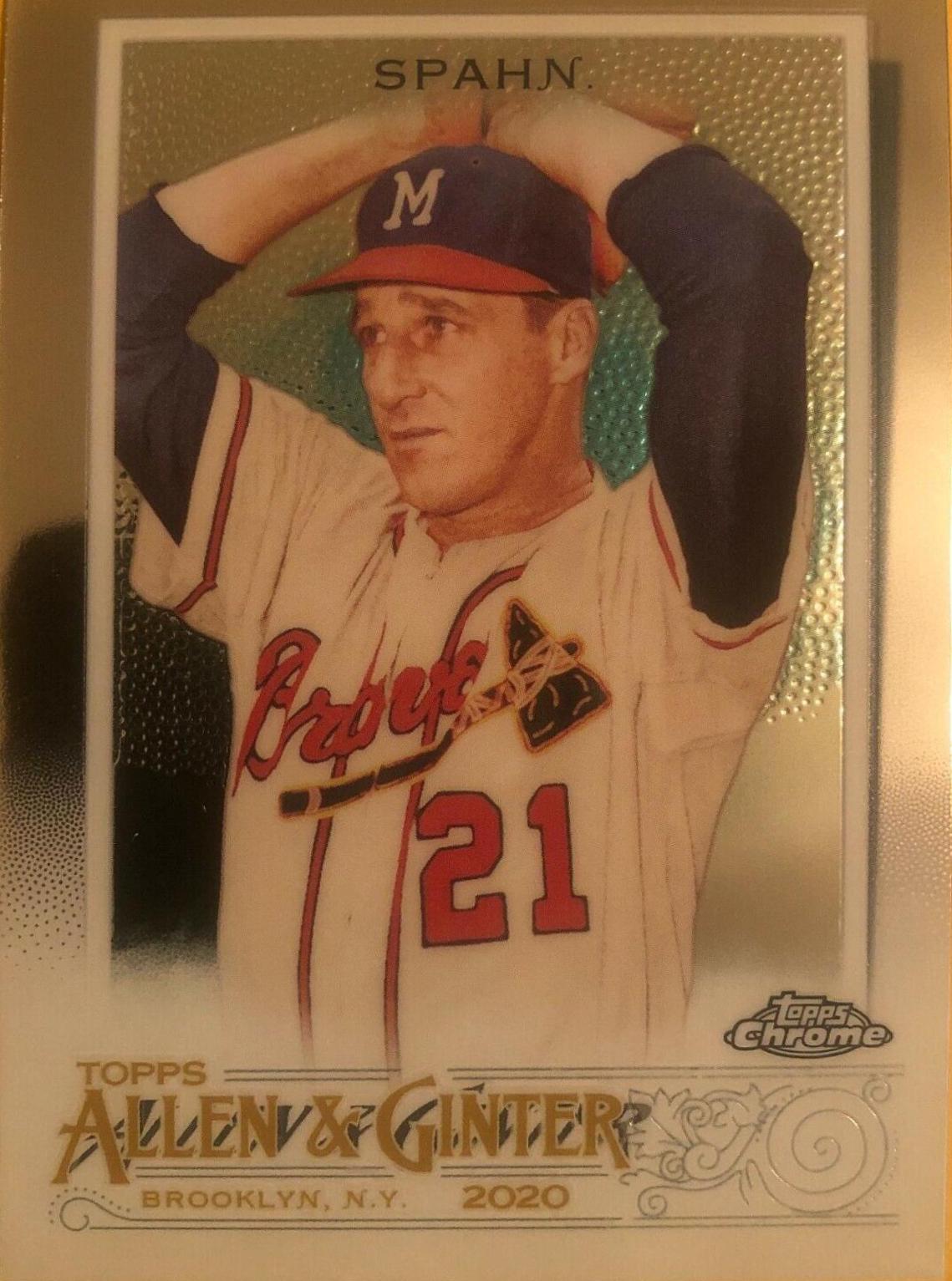 Warren Spahn #144 2020 Topps Allen & Ginter Chrome Baseball