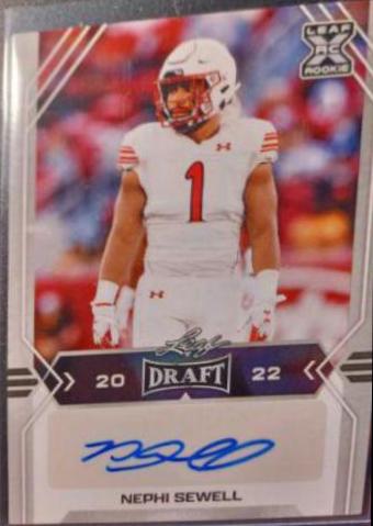 Nephi Sewell #BA-NS2 2022 Leaf Draft Autographs Football