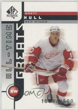 Brett Hull #100 Hockey Cards 2001 SP Authentic