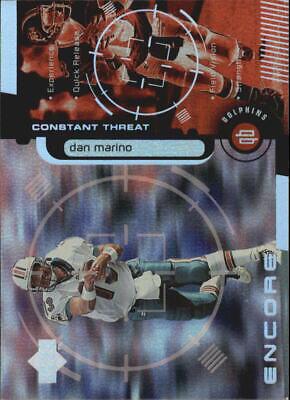 Dan Marino #CT1 Football Cards 1998 Upper Deck Encore Constant Threat