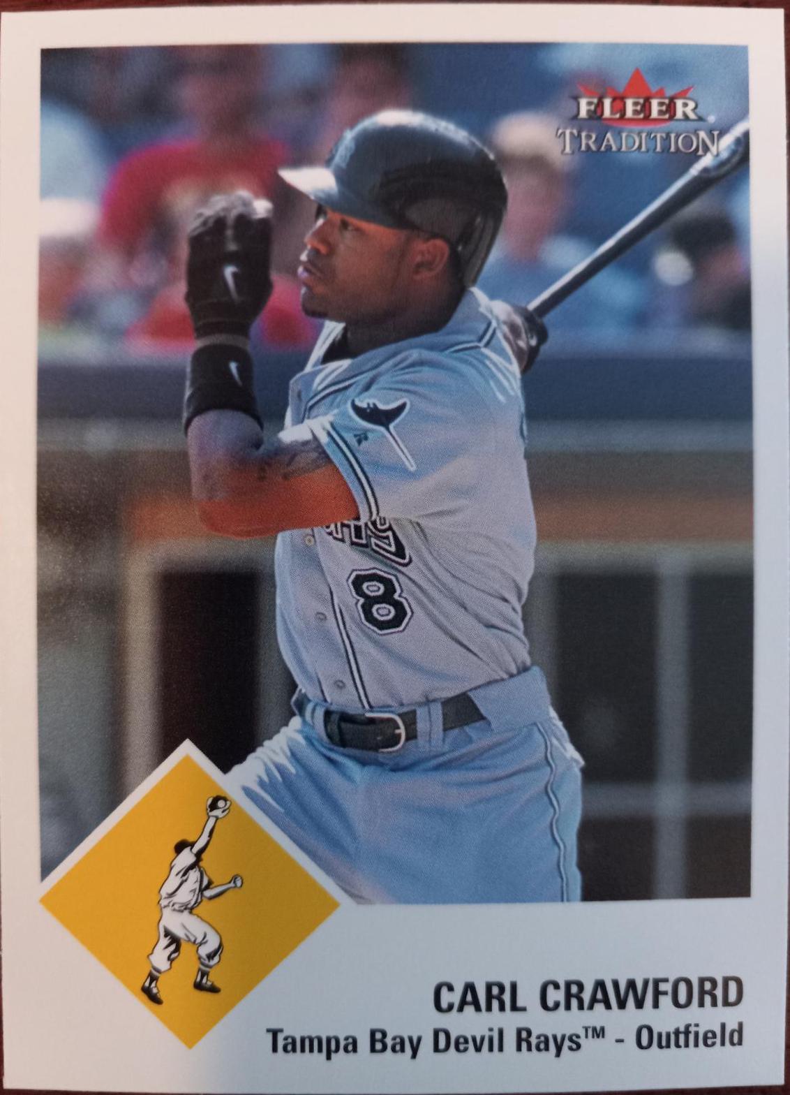 Carl Crawford #107 Baseball Cards 2003 Fleer Tradition