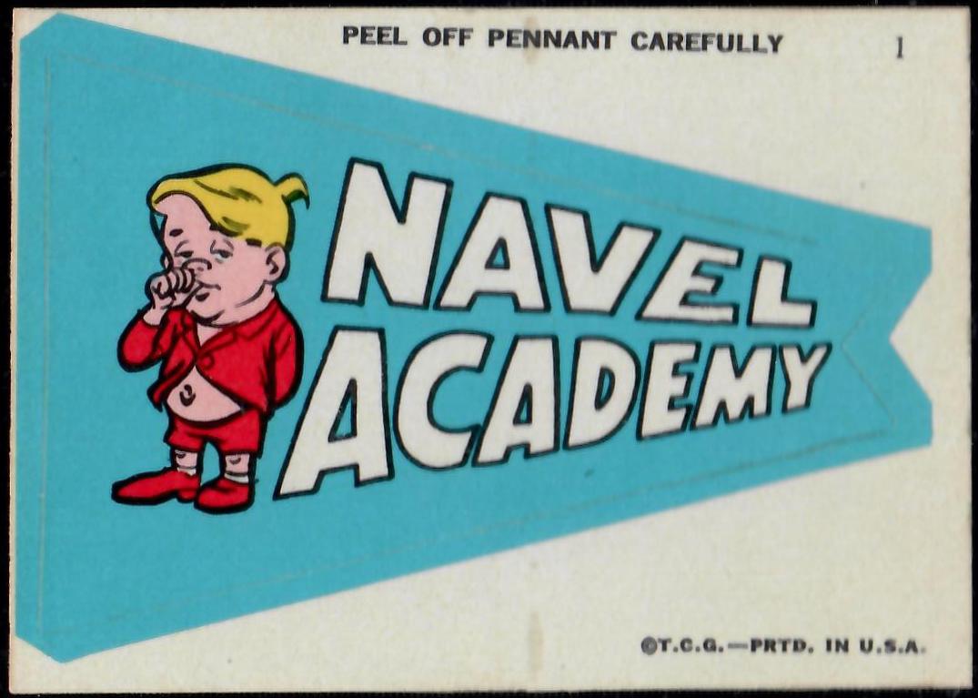 Navel Academy #1 Football Cards 1967 Topps Comic Pennants