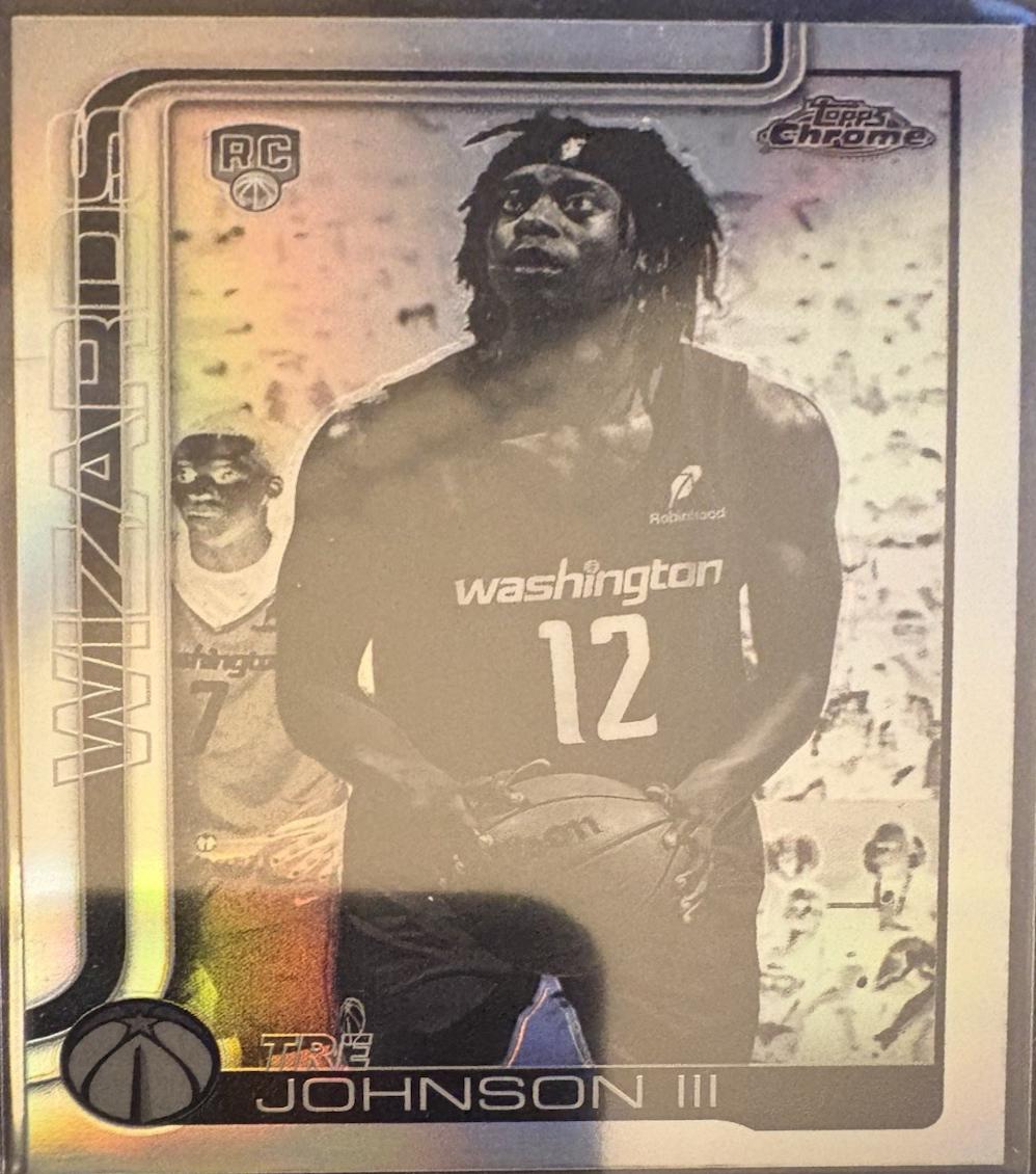 2025 Topps Chrome Tre Johnson III [Negative Refractor] #256 card