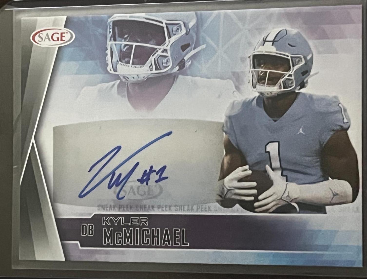 Kyler McMichael #SPA-KM2 Football Cards 2022 Sage Hit Sneak Peek Autographs
