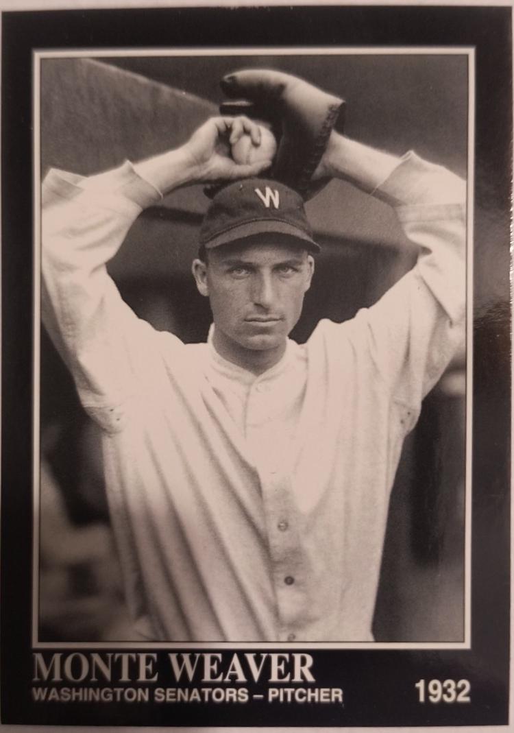 Monte Weaver #853 1993 Conlon Collection Baseball