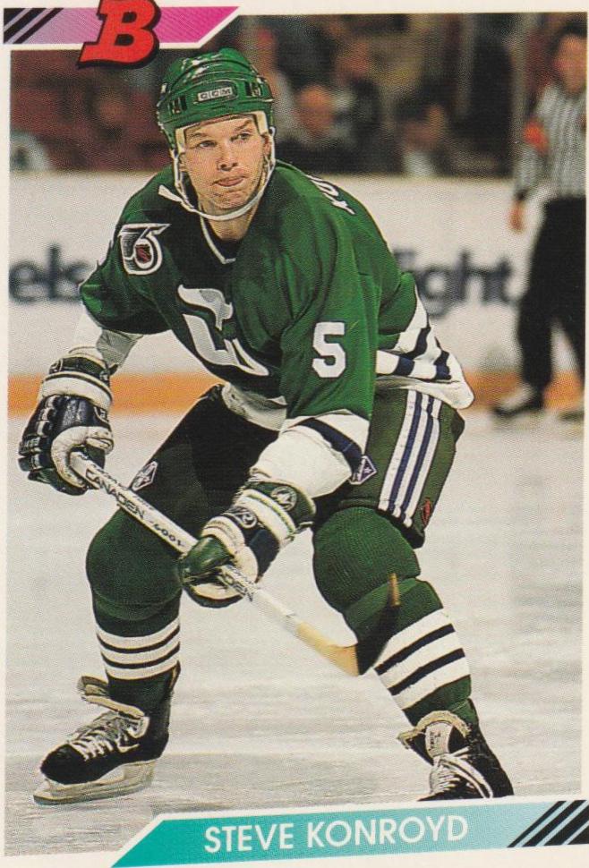 Steve Konroyd #18 Hockey Cards 1992 Bowman