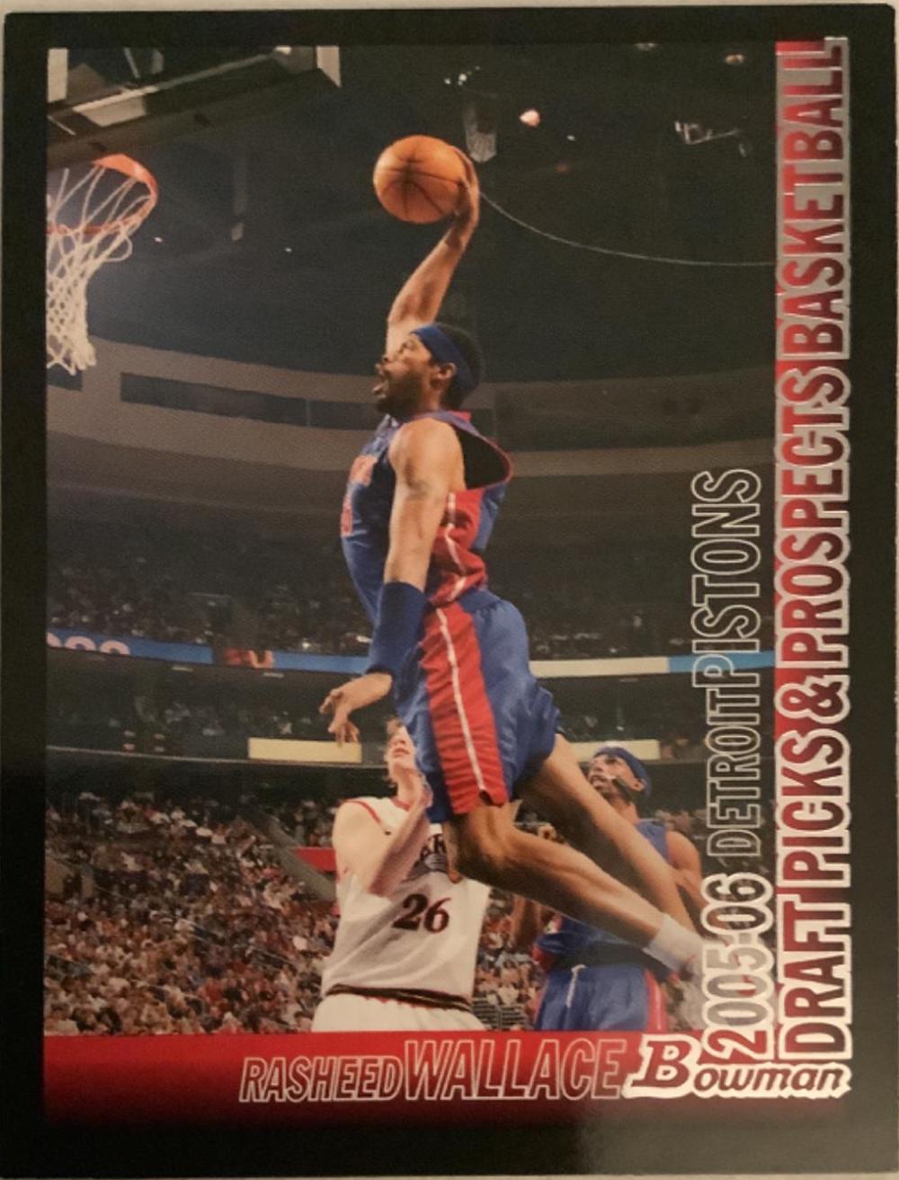 Rasheed Wallace #65 Basketball Cards 2005 Bowman