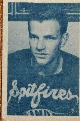 Elmer Skov #10 Hockey Cards 1952 Juniors Blue Tint