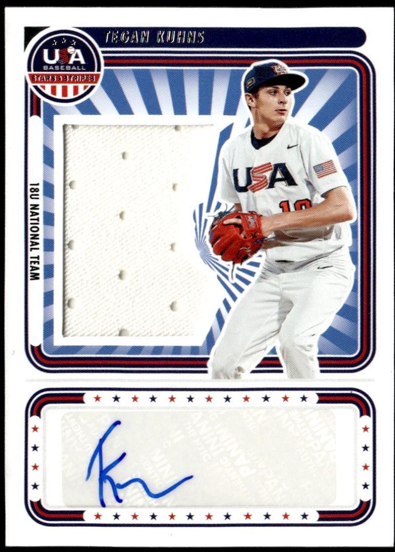 Tegan Kuhns #SS-TK Baseball Cards 2024 Panini Stars & Stripes USA Signatures Silhouettes