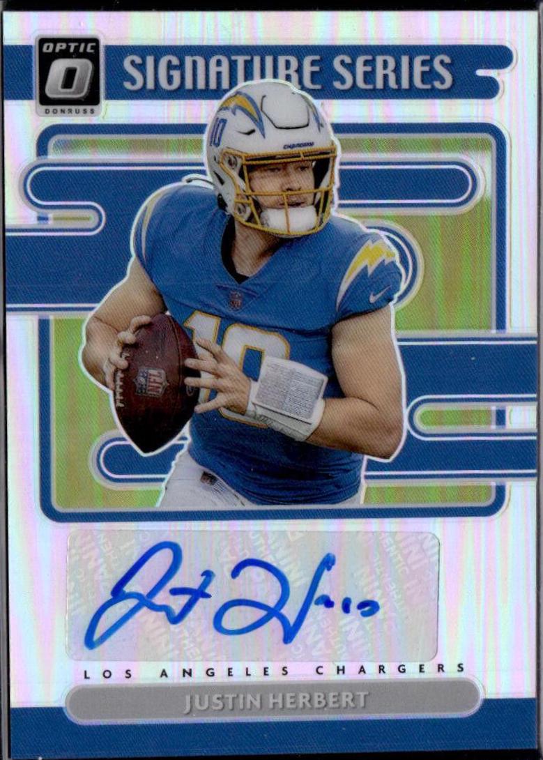 Justin Herbert #SS-JH Football Cards 2021 Panini Donruss Optic Signature Series