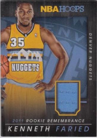 Kenneth Faried #17 Basketball Cards 2014 Panini Hoops Rookie Remembrance Memorabilia