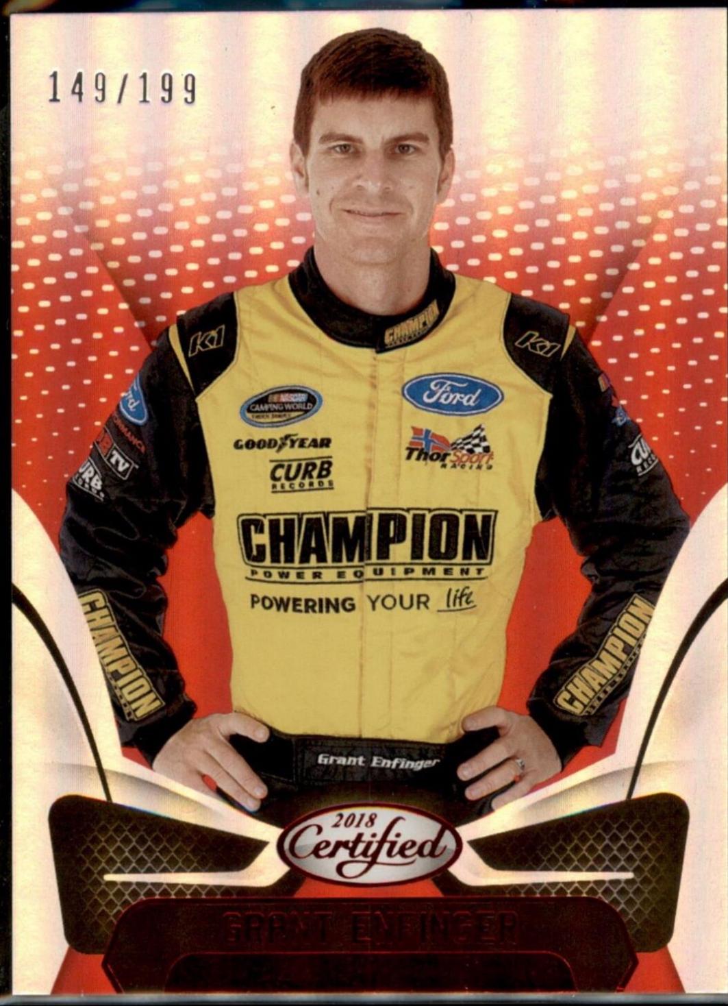 Grant Enfinger [Red] #61 Prices | 2018 Panini Certified Racing Nascar ...