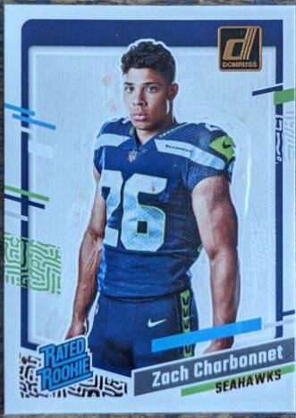 Zach Charbonnet #16 Football Cards 2023 Panini Donruss Rated Rookies Portrait