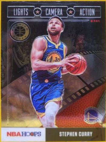 Stephen Curry #2 Basketball Cards 2019 Panini Hoops Premium Stock Lights Camera Action