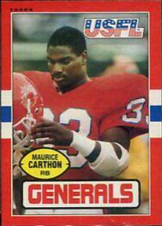 Maurice Carthon #78 1985 Topps Usfl Football