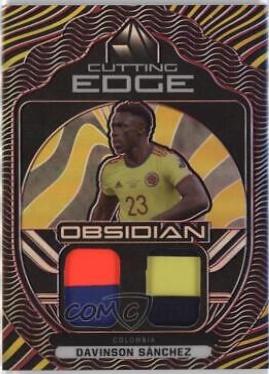 Davinson Sanchez #CE-DSA Soccer Cards 2021 Panini Obsidian Cutting Edge