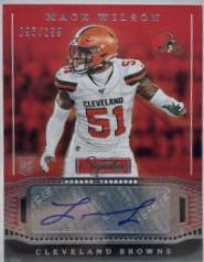 Mack Wilson #SS2 Football Cards 2019 Panini Chronicles Signature Series