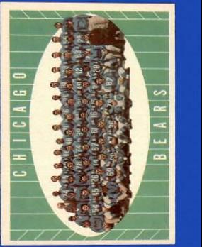 Chicago Bears #18 Football Cards 1961 Topps