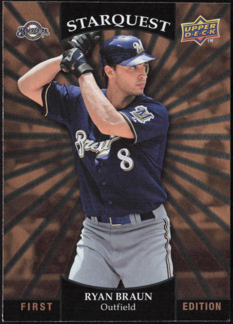 Ryan Braun #SQ-23 Baseball Cards 2009 Upper Deck First Edition Starquest