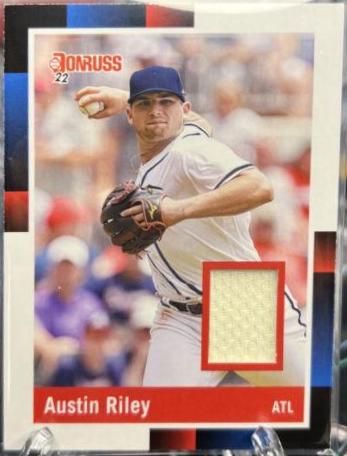 Austin Riley #R88M-AU Baseball Cards 2022 Panini Donruss Retro 1988 Materials