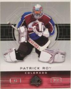 Patrick Roy #22 Hockey Cards 2002 SP Authentic