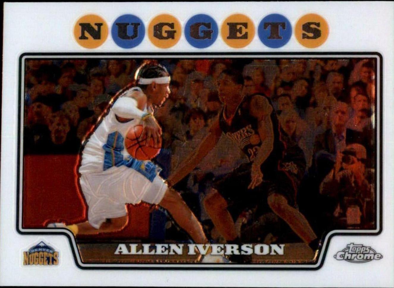 Allen Iverson #3 Basketball Cards 2008 Topps Chrome