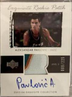 Aleksandar Pavlovic Autograph Patch