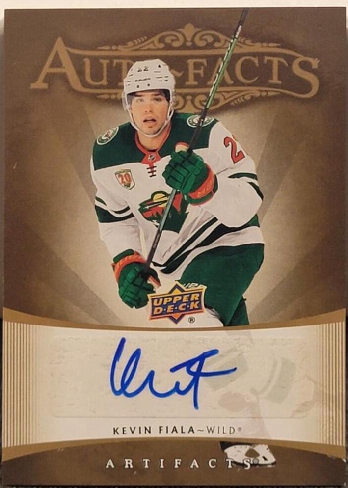 Kevin Fiala #AF-KF Hockey Cards 2021 Upper Deck Artifacts Auto Facts