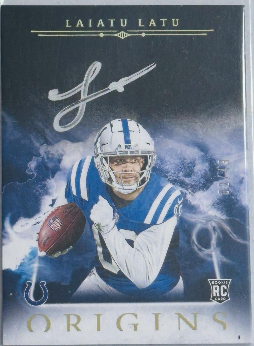 Laiatu Latu #OA-LLA Football Cards 2024 Panini Origins Autographs Silver Ink