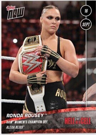 Ronda Rousey #54 Wrestling Cards 2018 Topps Now WWE