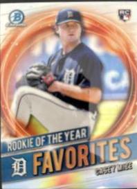 Casey Mize #RRY-CM 2021 Bowman Chrome Rookie Of The Year Favorites Baseball