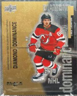Jack Hughes #DD-29 Hockey Cards 2022 Upper Deck Black Diamond Dominance