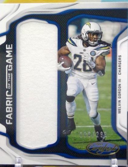 Melvin Gordon #FG-MG Football Cards 2019 Panini Certified Fabric of the Game