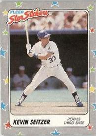 Kevin Seitzer #33 Baseball Cards 1988 Fleer Star Stickers