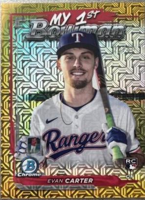 Evan Carter [Gold Mojo Refractor] #M1B-7