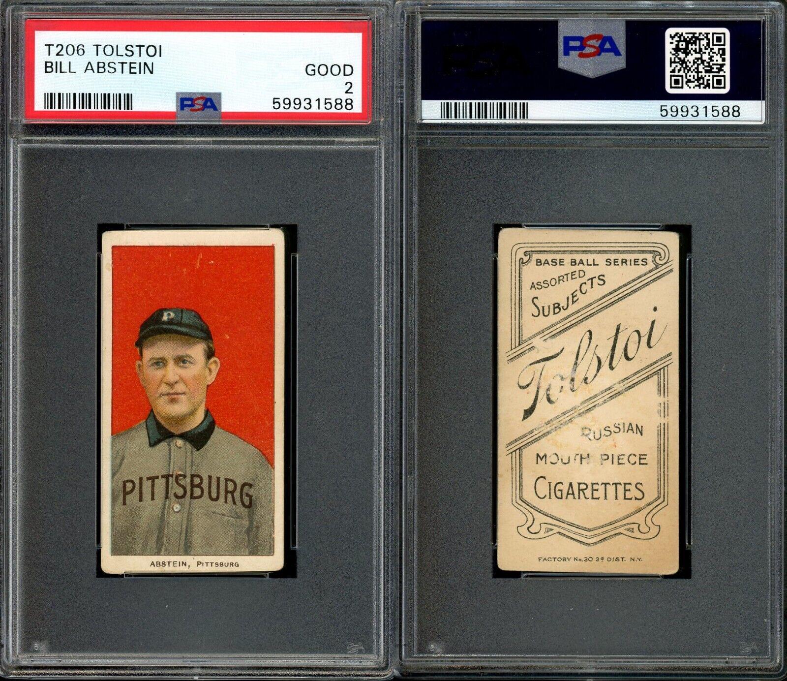 Bill Abstein #NNO Baseball Cards 1909 T206 Tolstoi
