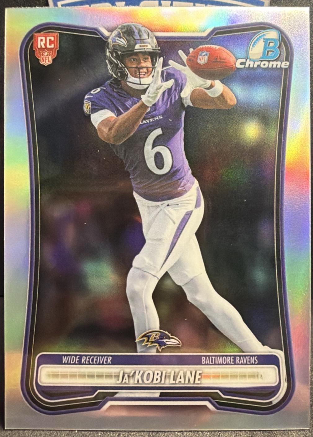 Ja'Kobi Lane #BRR-23 2026 Bowman Rookie Red Rc Logo Variation Football