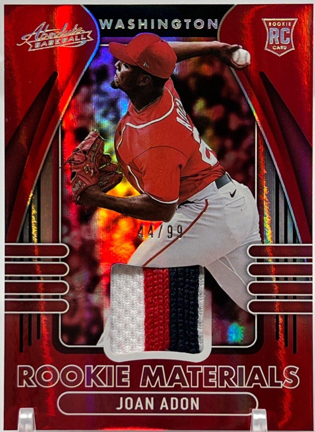 Joan Adon #ARM-JA Baseball Cards 2022 Panini Absolute Rookie Materials
