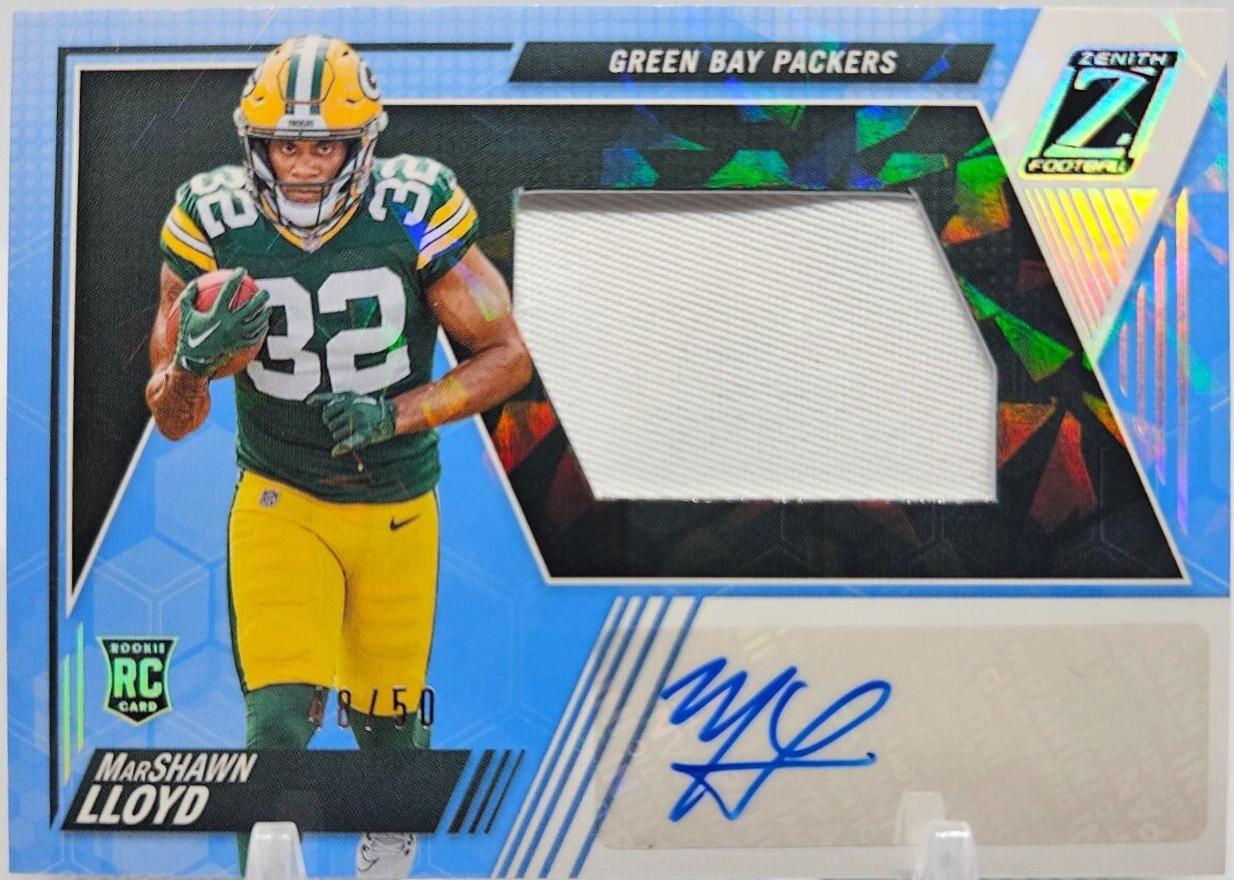 MarShawn Lloyd #233 Football Cards 2024 Panini Zenith Rookie Patch Autographs Ice