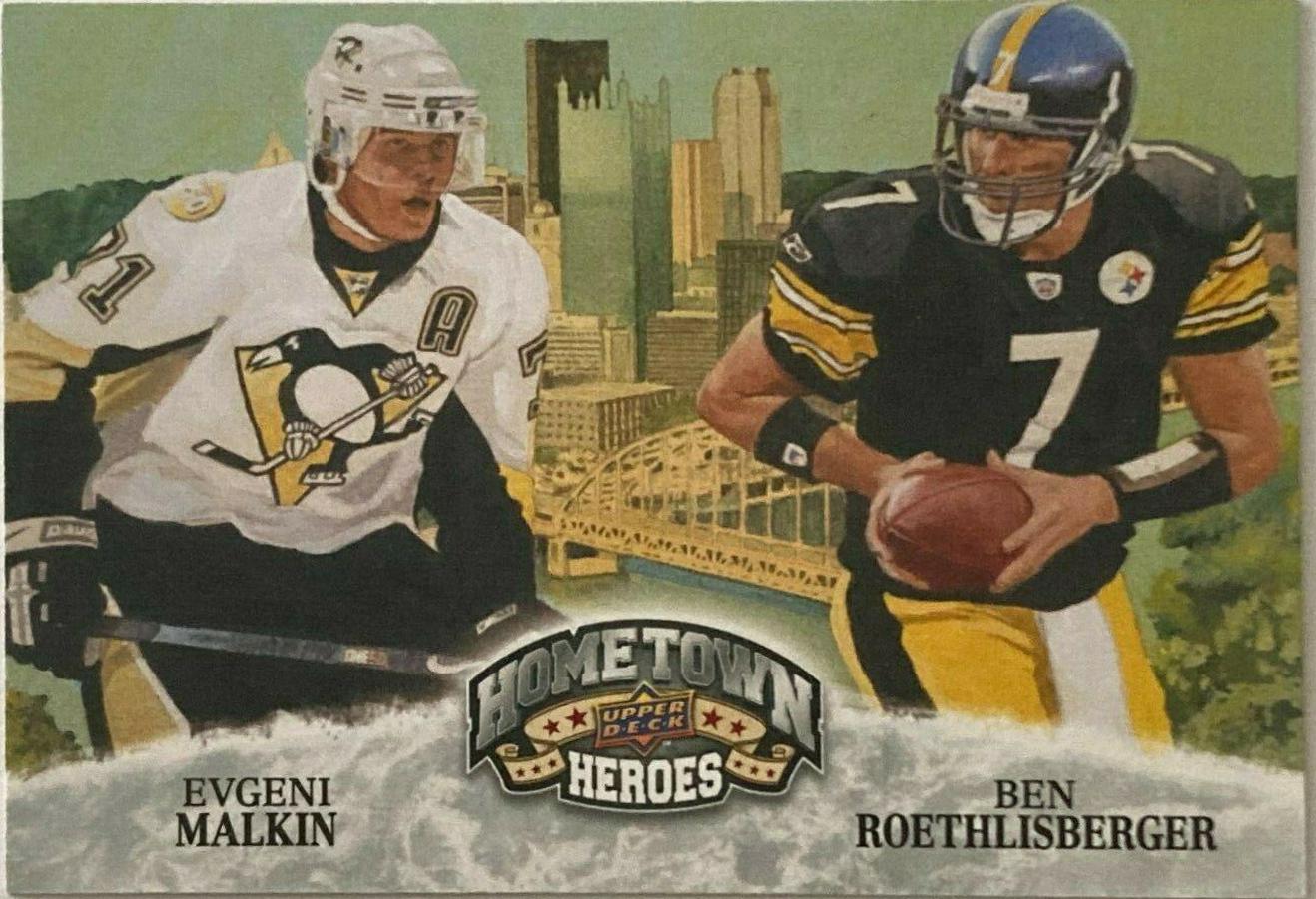 Ben Roethlisberger, Evgeni Malkin #485 Football Cards 2009 Upper Deck Heroes