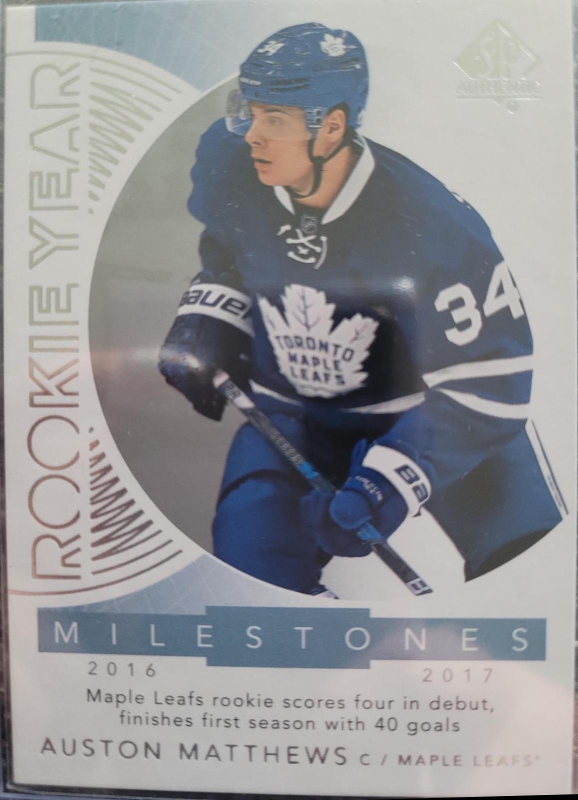 Auston Matthews #RYM-AM Hockey Cards 2017 SP Authentic Rookie Year Milestones