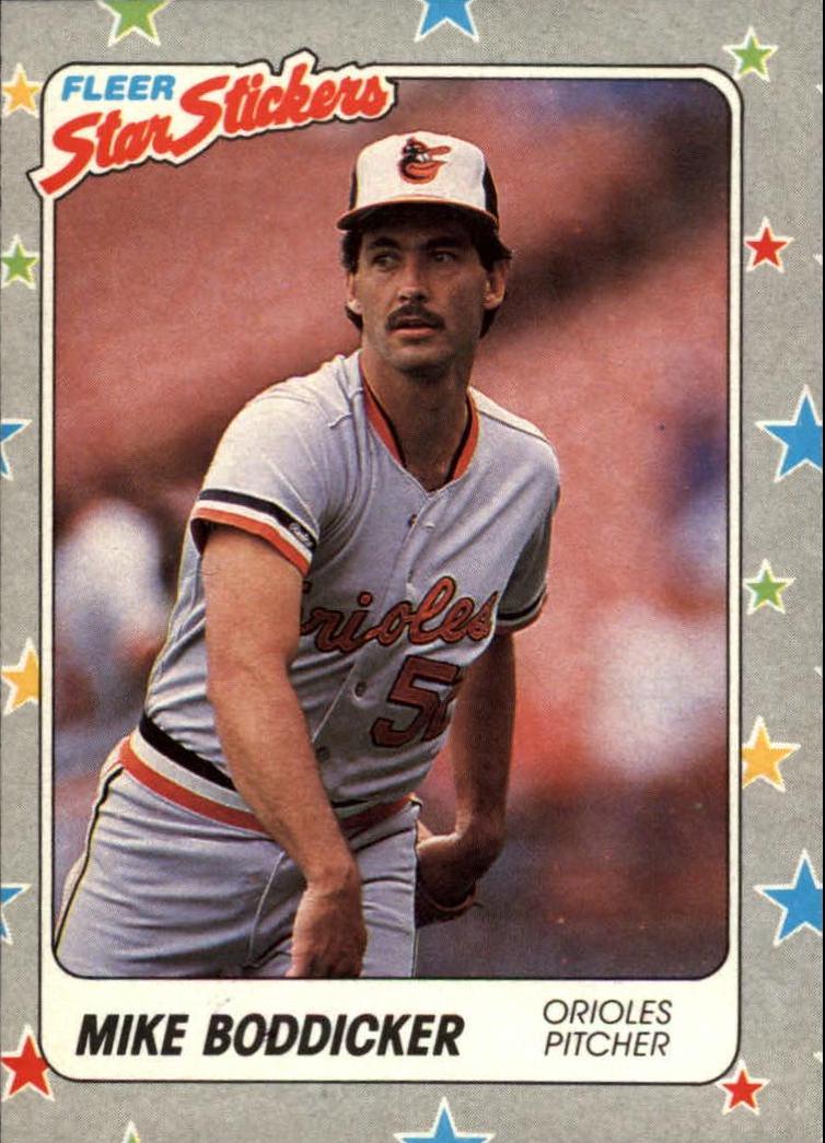 Mike Boddicker #1 Baseball Cards 1988 Fleer Star Stickers