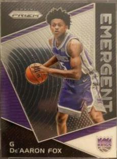 DE'Aaron Fox #EMDEA Basketball Cards 2017 Panini Prizm Emergent